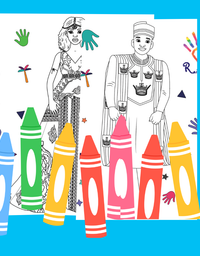 Printable AR Coloring Pages and Story Activities Featuring a King and Queen of Color – RainbowMe Kids