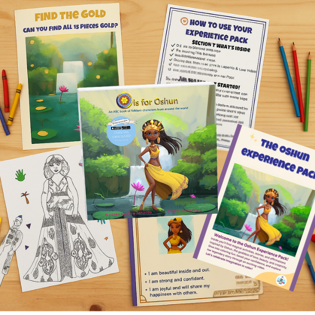 Full Oshun Experience Pack including AR Book, printable activities, and bonus pages