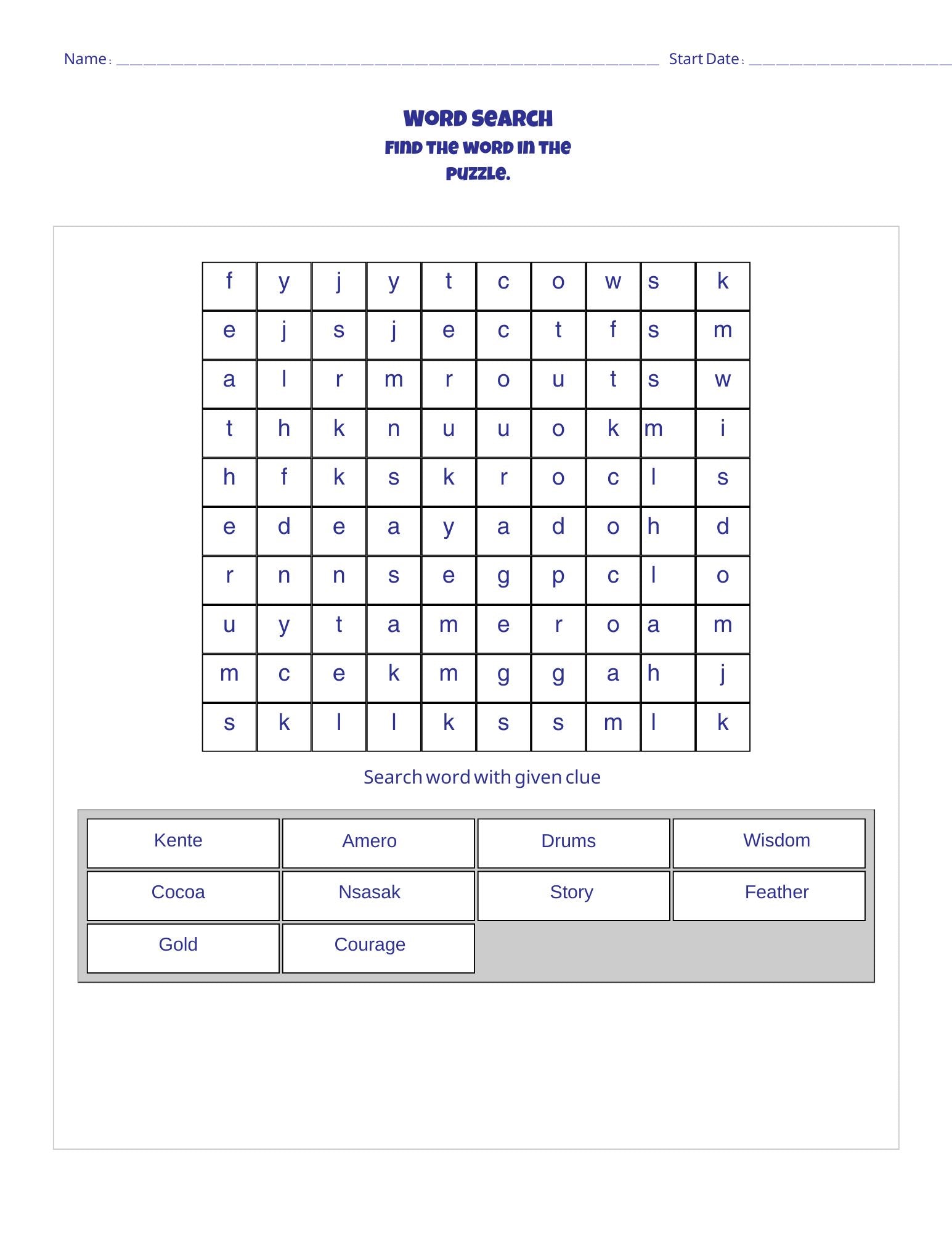 Free Printable: Kofi & Nsasak Bird Folktale Activity Pack for Kids