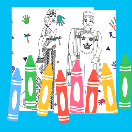 Printable AR Coloring Pages and Story Activities Featuring a King and Queen of Color – RainbowMe Kids